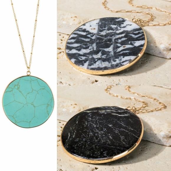 19221 Stone Pendant Necklaces - Picture 3 of 4